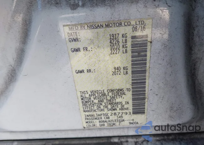 1N4AL3AP3GC287793: 44237563