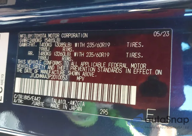 JTJCHMAA3P2010053: 44237584