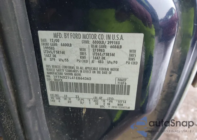 1FTNX21L41EB64362: 44237591