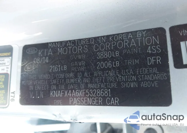 KNAFX4A6XF5328681: 44237600