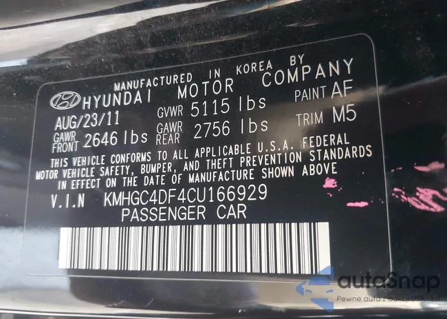 KMHGC4DF4CU166929: 44237654