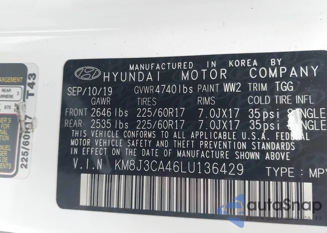 KM8J3CA46LU136429: 44237749