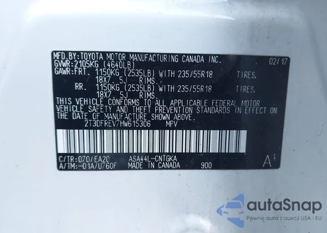 2T3DFREV7HW615306: 44237872