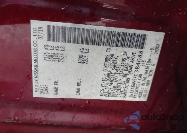 1N4AA6AV9KC384088: 44237875