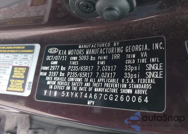 5XYKT4A67CG260064: 44237923