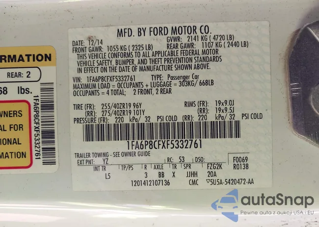 1FA6P8CFXF5332761: 44236983