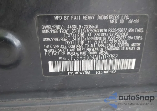 JF2SH6DC9AH703982: 44237044