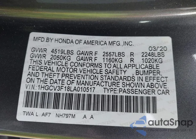 1HGCV3F18LA010517: 44237215