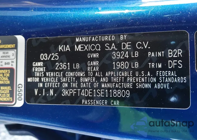 3KPFT4DE1SE118809: 44237241