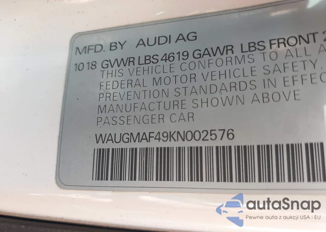 WAUGMAF49KN002576: 44237305