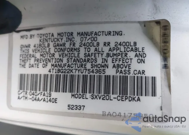 4T1BG22K7YU754365: 44238417