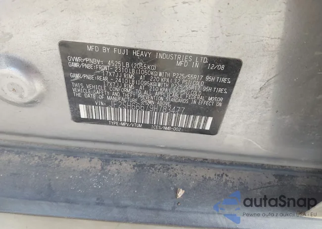 JF2SH66679H783477: 44238573