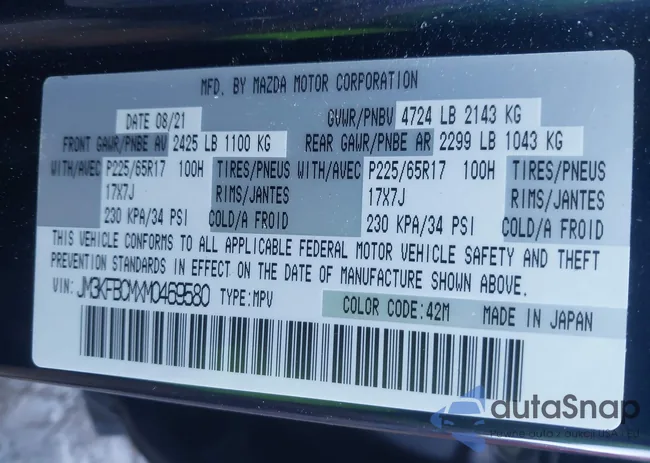 JM3KFBCMXM0469580: 44238765