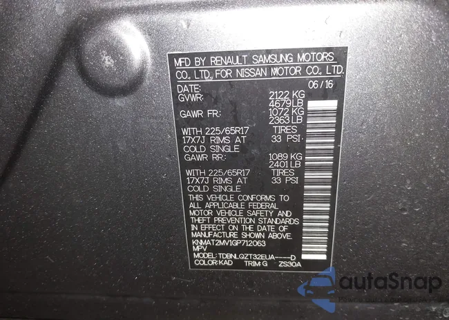 KNMAT2MV1GP712063: 44238099