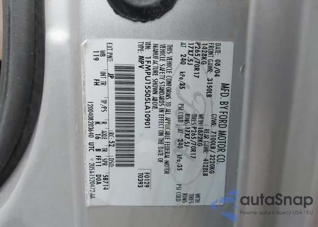 1FMPU15505LA10901: 44238146