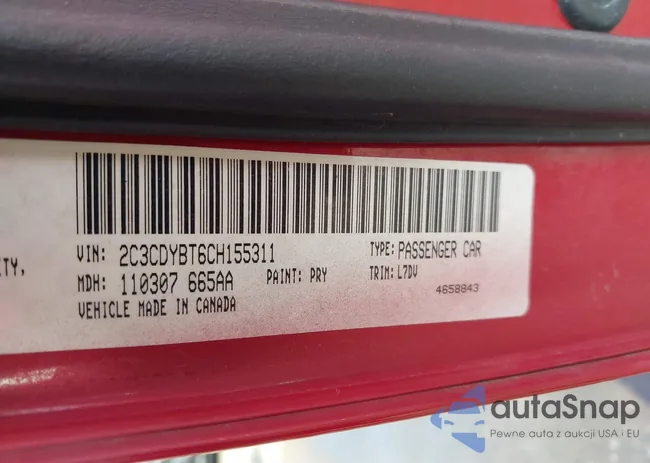 2C3CDYBT6CH155311: 44238287