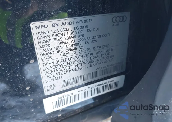 WA1LAAF7XHD056465: 44239402