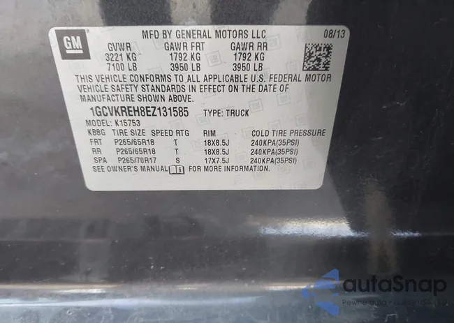 1GCVKREH8EZ131585: 44239570