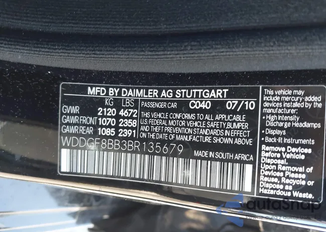 WDDGF8BB3BR135679: 44239657