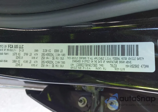 1C6RREDT6KN617365: 44239670