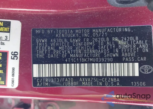 4T1C11BK7MU039290: 44239723