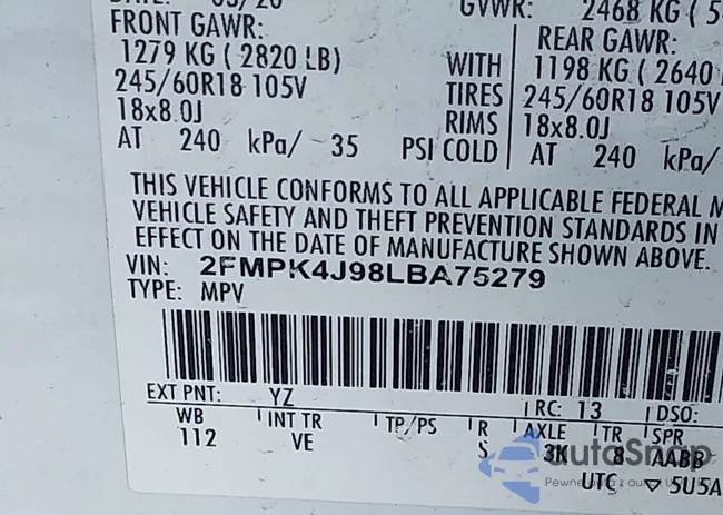 2FMPK4J98LBA75279: 44239789