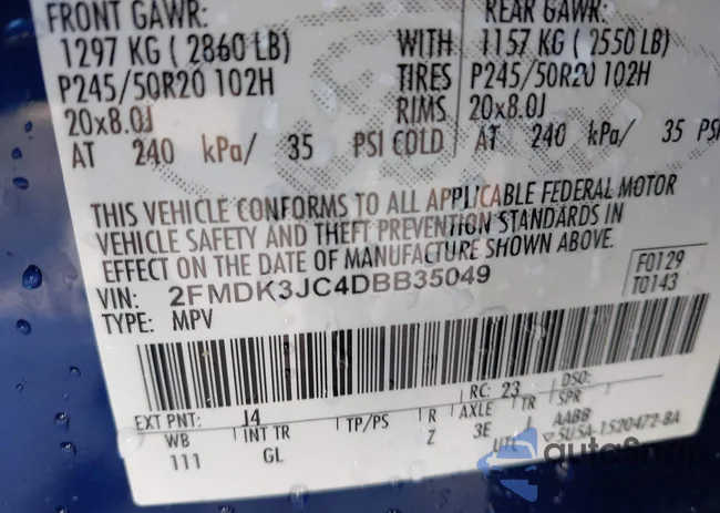 2FMDK3JC4DBB35049: 44238914
