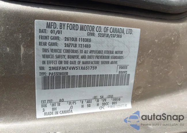 2MEFM74W51X651759: 44238966