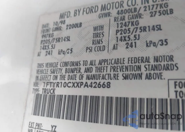 1FTYR10CXXPA42668: 44238990