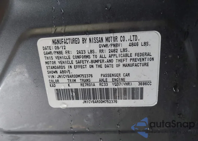 JN1CV6AR0DM752376: 44239063