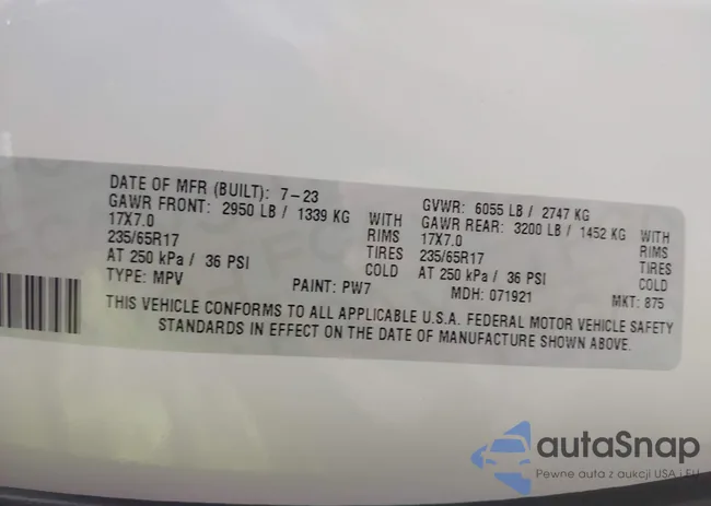 2C4RC1CGXPR602501: 44239200