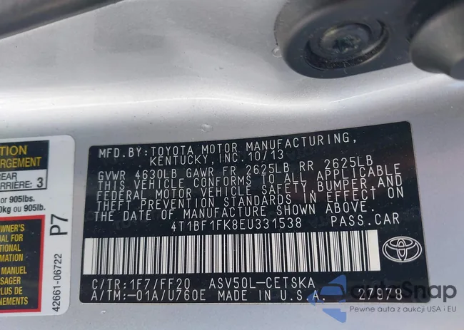 4T1BF1FK8EU331538: 44240348