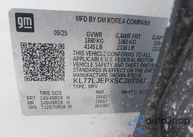 KL77LJEPXSC307367: 44240468