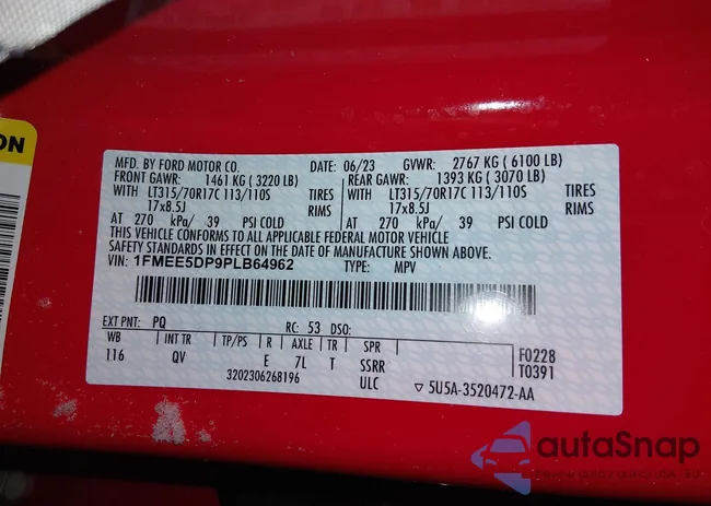 1FMEE5DP9PLB64962: 44240687