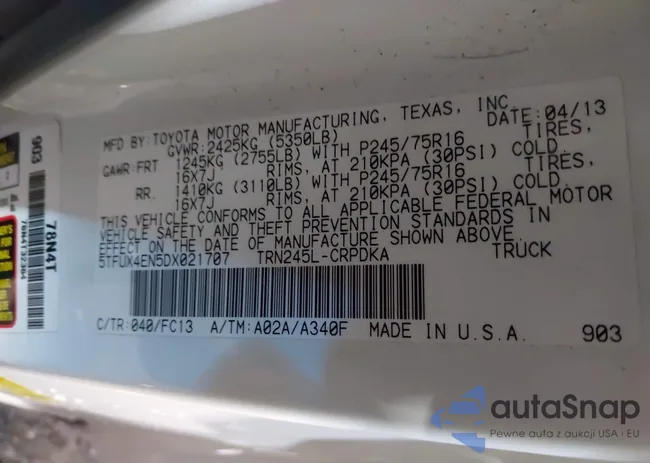 5TFUX4EN5DX021707: 44240733