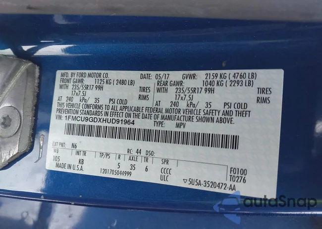 1FMCU9GDXHUD91964: 44239910