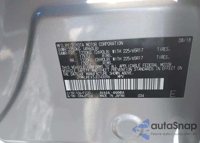 JTMRJREV3JD243096: 44239918