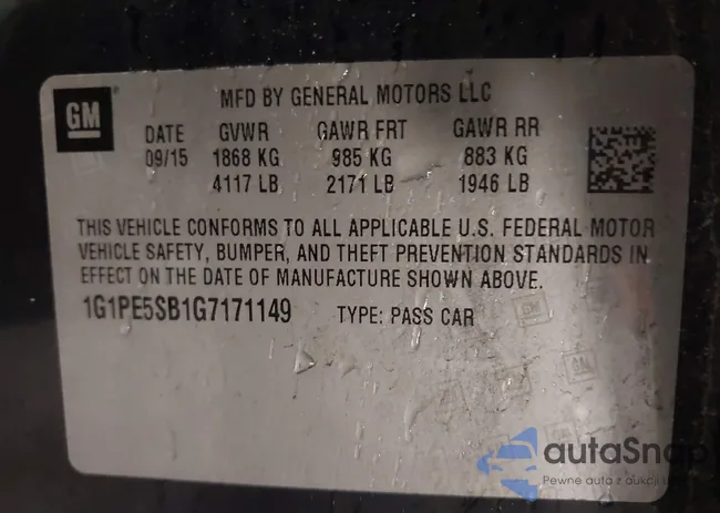 1G1PE5SB1G7171149: 44239986