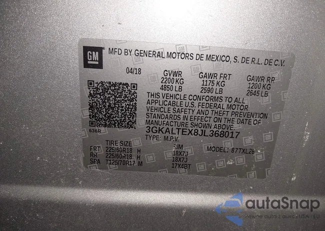 3GKALTEX8JL368017: 44240160