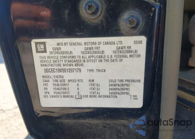 2GCEC19V551297179: 44240222