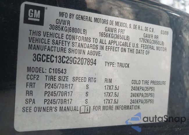 3GCEC13C29G207894: 44241276