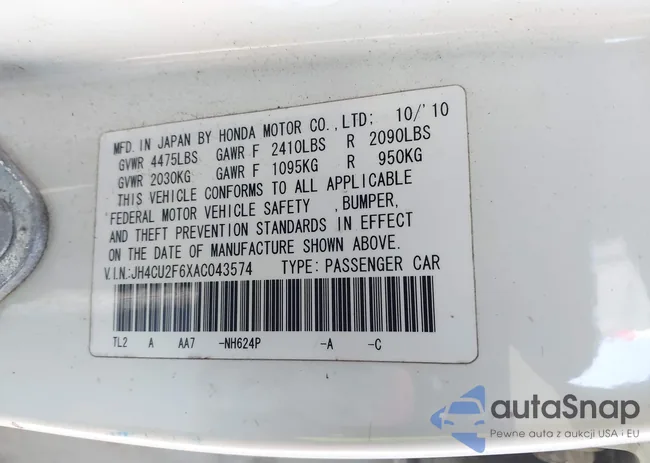 JH4CU2F6XAC043574: 44241320