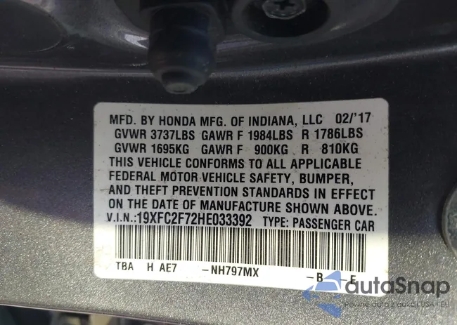 19XFC2F72HE033392: 44241401