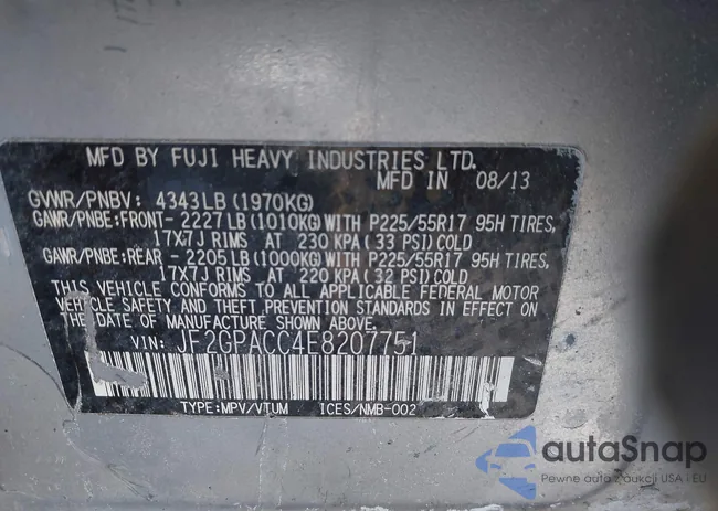 JF2GPACC4E8207751: 44241559