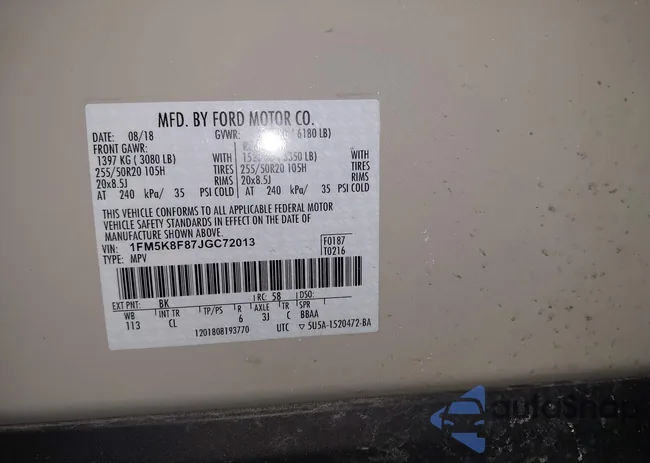 1FM5K8F87JGC72013: 44241569