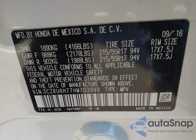 3CZRU6H77HM703999: 44241709