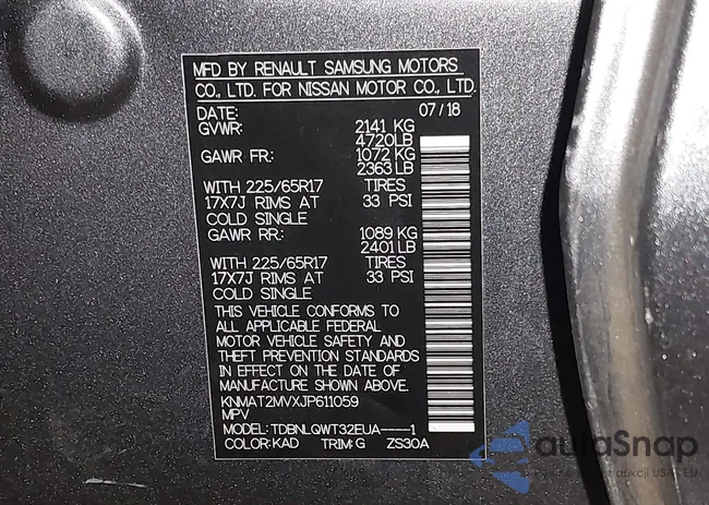 KNMAT2MVXJP611059: 44241724