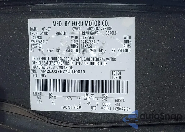 4M2EU37E77UJ10019: 44241731