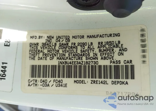 1NXBU4EE3AZ182730: 44241787