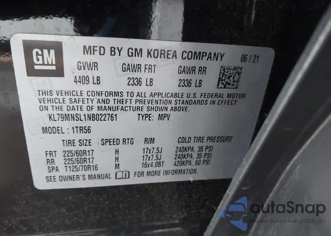 KL79MNSL1NB022761: 44241836